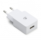 Nedis USB oplader | Nedis | 1 poort (USB A, 2.1A, Wit) WCHAU211AWT N120200042 Nedis USB oplader | Nedis | 1 poort (USB A, 2.1A, Wit) WCHAU211AWT N120200042