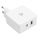 Nedis USB oplader | Nedis | 2 poorten (USB A en USB C, Power Delivery, 57W, Wit) WCPD45W100WT K120300208 Nedis USB oplader | Nedis | 2 poorten (USB A en USB C, Power Delivery, 57W, Wit) WCPD45W100WT K120300208