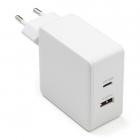 Nedis USB oplader | Nedis | 2 poorten (USB A en USB C, Snellader, 3A, Wit) WCPD30W110WT K120300210 Nedis USB oplader | Nedis | 2 poorten (USB A en USB C, Snellader, 3A, Wit) WCPD30W110WT K120300210