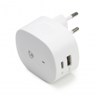 Nedis USB oplader - Nedis - 2 poorten (USB A en USB C, 3.4A, Wit) WCHAC340AWT N120200040 Nedis USB oplader - Nedis - 2 poorten (USB A en USB C, 3.4A, Wit) WCHAC340AWT N120200040