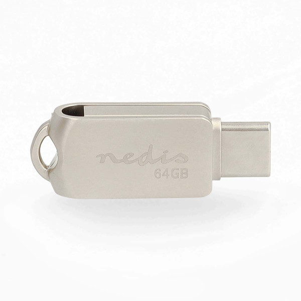 Nedis USB stick | Nedis | 64 GB (USB A en USB C, USB 3.2, Metaal) FDRIUC364SI K170302006 - 2