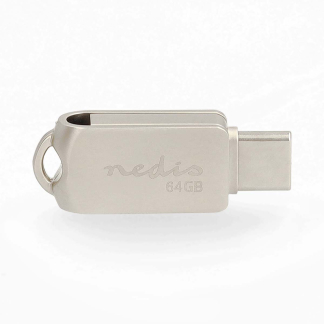 Nedis USB stick | Nedis | 64 GB (USB A en USB C, USB 3.2, Metaal) FDRIUC364SI K170302006 - 2