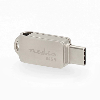 Nedis USB stick | Nedis | 64 GB (USB A en USB C, USB 3.2, Metaal) FDRIUC364SI K170302006 - 3