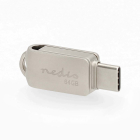 Nedis USB stick | Nedis | 64 GB (USB A en USB C, USB 3.2, Metaal) FDRIUC364SI K170302006 - 3