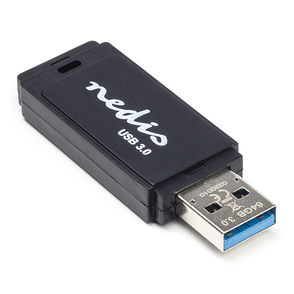 Nedis USB stick | Nedis (USB 3.0, 64 GB, Zwart) FDRIU364BK N170302102 - 1