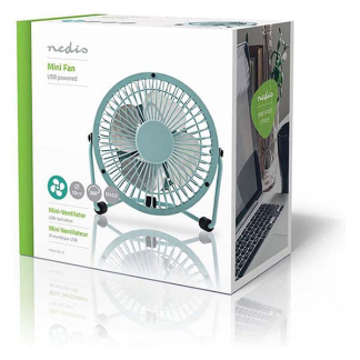 Nedis USB ventilator | Nedis | Ø 10 cm (360° draaibaar, Blauw) FNDK1BU10 N170104019 - 6