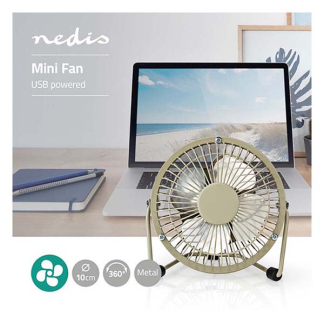 Nedis USB ventilator | Nedis | Ø 10 cm (360° draaibaar, Grijs) FNDK1GY10 K170104117 - 2