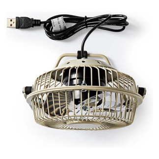 Nedis USB ventilator | Nedis | Ø 10 cm (360° draaibaar, Grijs) FNDK1GY10 K170104117 - 3