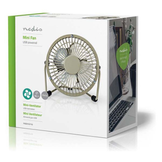 Nedis USB ventilator | Nedis | Ø 10 cm (360° draaibaar, Grijs) FNDK1GY10 K170104117 - 6