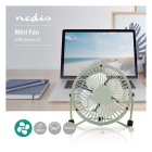 Nedis USB ventilator | Nedis | Ø 10 cm (360° draaibaar, Groen) FNDK1GR10 N170104018 - 2