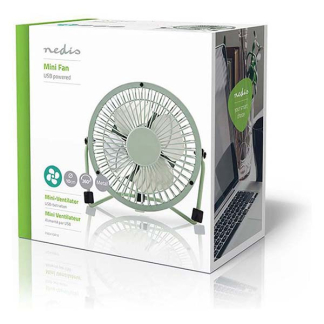 Nedis USB ventilator | Nedis | Ø 10 cm (360° draaibaar, Groen) FNDK1GR10 N170104018 - 6