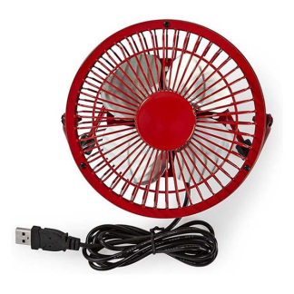 Nedis USB ventilator | Nedis | Ø 10 cm (360° draaibaar, Rood) FNDK1RD10 N170104017 - 2