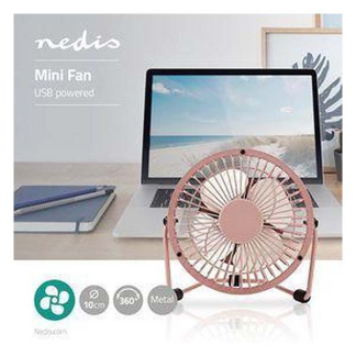 Nedis USB ventilator | Nedis | Ø 10 cm (360° draaibaar, Roze) FNDK1PI10 N170104020 - 2