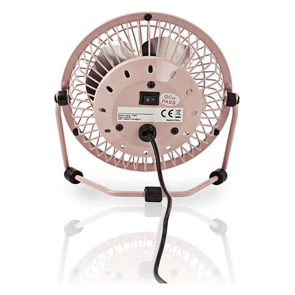 Nedis USB ventilator | Nedis | Ø 10 cm (360° draaibaar, Roze) FNDK1PI10 N170104020 - 4