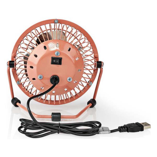 Nedis USB ventilator | Nedis | Ø 10 cm (360° draaibaar, Zalmroze) FNDK1PK10 K170104118 - 4