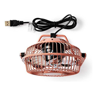 Nedis USB ventilator | Nedis | Ø 10 cm (360° draaibaar, Zalmroze) FNDK1PK10 K170104118 - 3