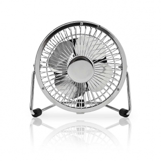 Nedis USB ventilator | Nedis | Ø 10 cm (360° draaibaar, Zilver) FNDK1CR10 N170104016