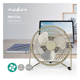 Nedis USB ventilator | Nedis | Ø 15 cm (360° draaibaar, Grijs) FNDK1GY15 K170104124 - 2