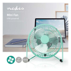 Nedis USB ventilator | Nedis | Ø 15 cm (360° draaibaar, Turquoise) FNDK1TQ15 K170104126 - 2