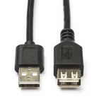 Nedis USB verlengkabel | 0.2 meter | USB 2.0 (100% koper) CCGP60010BK02 N010205003