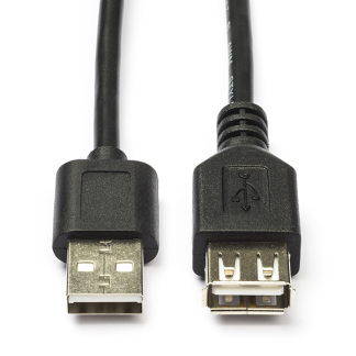 Nedis USB verlengkabel | 1 meter | USB 2.0 (100% koper) CCGB60010BK10 CCGL60010BK10 CCGP60010BK10 N010205000 - 