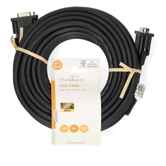 Nedis VGA kabel | Nedis | 10 meter (Zwart) CCGL59000BK100 CCGP59000BK100 N010409003 - 3