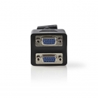 Nedis VGA mannelijk naar 2x VGA vrouwelijk splitterkabel - 0.2 meter - Nedis (Full HD) CCGP59120BK02 N030409017 Nedis VGA mannelijk naar 2x VGA vrouwelijk splitterkabel - 0.2 meter - Nedis (Full HD) CCGP59120BK02 N030409017