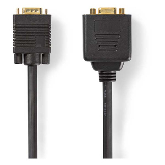Nedis VGA splitter | Nedis | 0.2 meter (100% koper, Verguld, Full HD) CCGP59120BK02 N030409017 - 2