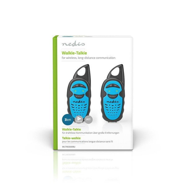 Nedis Walkie talkie | Nedis (Batterij, 3 kanalen, 3 km) WLTK0300BU K170407505 - 6