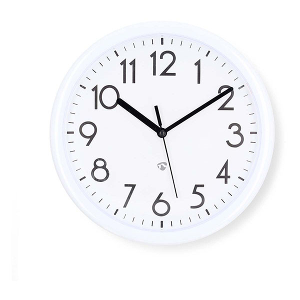 Nedis Wandklok  | Nedis (Ø 22 cm, Analoog, Kunststof, Wit) CLWA105WT K170511241 - 1