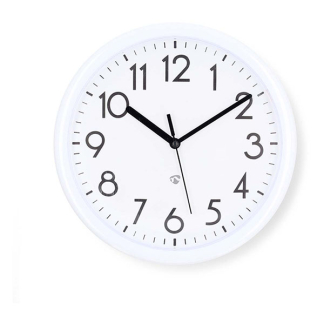 Nedis Wandklok  | Nedis (Ø 22 cm, Analoog, Kunststof, Wit) CLWA105WT K170511241