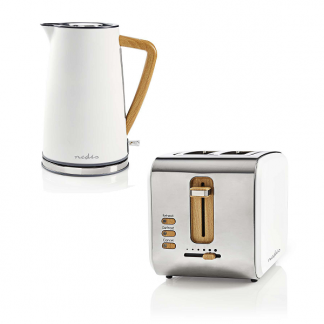 Nedis Waterkoker/Broodrooster | Nedis (Soft touch, Wit)  K170108037 - 1