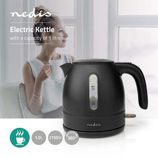 Nedis Waterkoker | Nedis | 1 liter (2150W, Droogkookbeveiliging, Mat zwart) KAWK300EBK K170108067 - 6