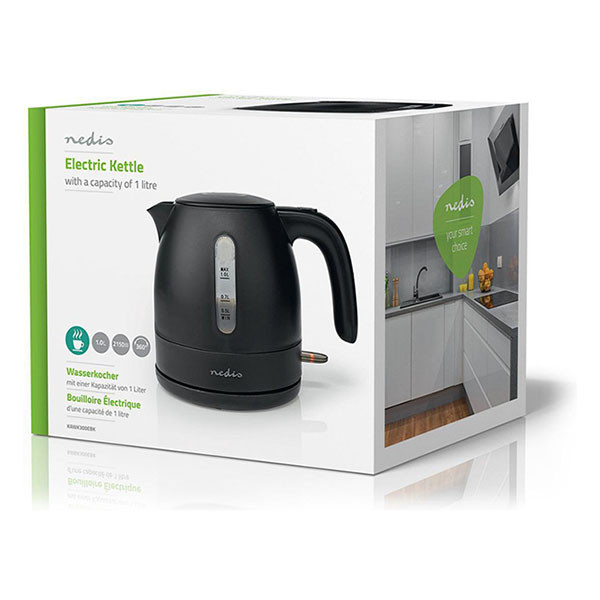Nedis Waterkoker | Nedis | 1 liter (2150W, Droogkookbeveiliging, Mat zwart) KAWK300EBK K170108067 - 7