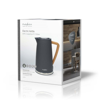 Nedis Waterkoker | Nedis (1.7 L, Droogkookbeveiliging, Soft touch, Grijs) KAWK510EGY K170108031 - 4