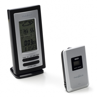 Nedis Weerstation | Nedis (Buitensensor, Klok, Hygrometer, Kalender) WEST201GY K170101402 - 