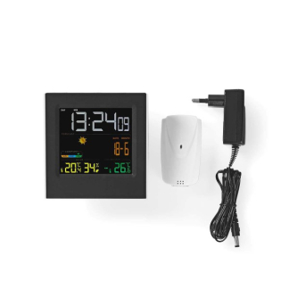 Nedis Weerstation | Nedis (Buitensensor, Klok, Hygrometer, Kalender, led) WEST404BK K170101406 - 3