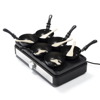 Nedis Wok gourmet | Nedis | 600W (6 personen, Anti-aanbaklaag) FCRA310FBK6 K170108175 - 