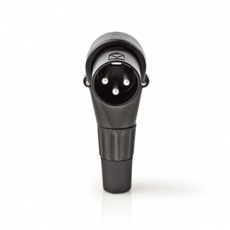 Nedis XLR connector | Nedis | 3-pin (Metaal, Mannelijk, Haaks) COTP15901BK K060202203