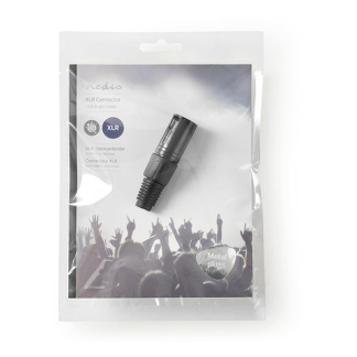 Nedis XLR connector | Nedis | 3-pin (Metaal, Mannelijk, Trekontlasting) COTP15900BK K010411294 - 4