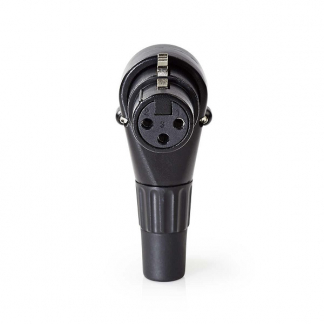 Nedis XLR connector | Nedis | 3-pin (Metaal, Vrouwelijk, Trekontlasting, Haaks) COTP15903BK K060202206 - 1