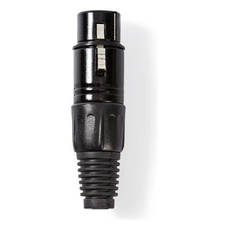Nedis XLR connector | Nedis | 3-pin (Metaal, Vrouwelijk, Trekontlasting, Zwart) COTP15902BK K060202205 - 2