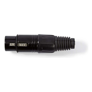 Nedis XLR connector | Nedis | 3-pin (Metaal, Vrouwelijk, Trekontlasting, Zwart) COTP15902BK K060202205 - 4