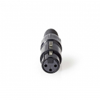 Nedis XLR connector | Nedis | 3-pin (Metaal, Vrouwelijk, Trekontlasting, Zwart) COTP15902BK K060202205