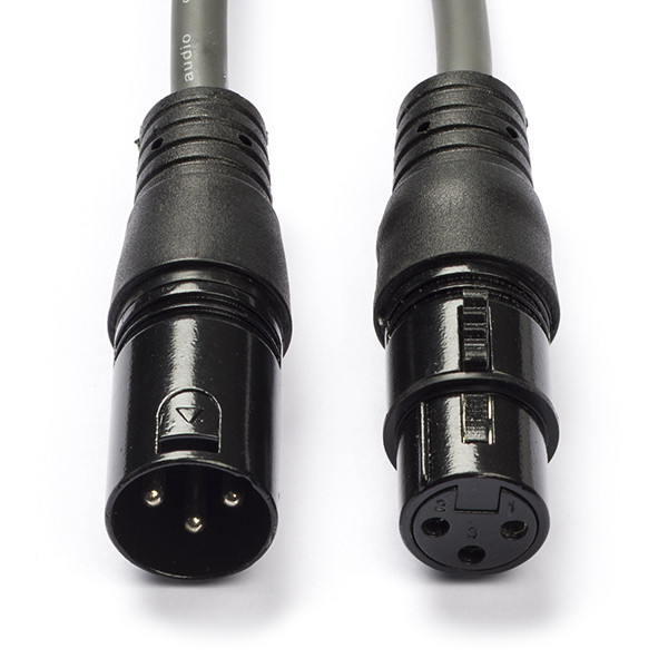 Nedis XLR kabel | V ↔ M | Nedis | 20 meter (Gebalanceerd, Stereo, 3-pins) COTG15010GY200 N010307079 - 2