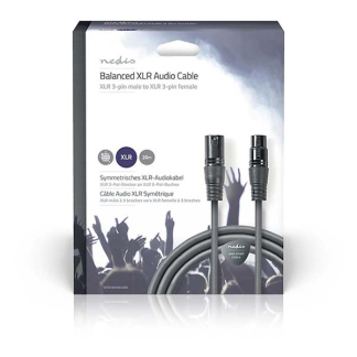 Nedis XLR kabel | V ↔ M | Nedis | 20 meter (Gebalanceerd, Stereo, 3-pins) COTG15010GY200 N010307079 - 3
