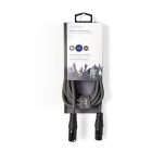 Nedis XLR kabel | V ↔ M | Nedis | 3 meter (Gebalanceerd, Stereo, 3-pins) COTH15010GY30 N010307075 - 3