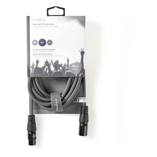 Nedis XLR kabel | V ↔ M | Nedis | 5 meter (Gebalanceerd, Stereo, 3-pins) COTH15010GY50 N010307076 - 3