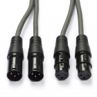 Nedis XLR kabel (m/v) | Nedis | 0.5 meter (Gebalanceerd, Stereo, 3-pins) COTH15030GY05 N010307082