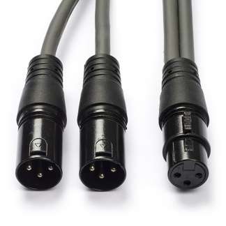 Nedis XLR kabel (m/v) | Nedis | 1.5 meter (Gebalanceerd, Stereo, 3-pins) COTH15020GY15 N010307081 - 